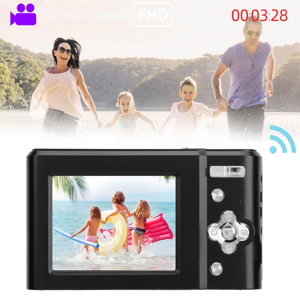 48MP 2.7K HD Autofocus Vlogging Camera with 2.4-inch Screen and 8X Digital Zoom, Compact Travel Video Camera for Kids, Teens, and Beginners (Black)
