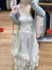 V-neck Lace Camisole Vest for Women - 92% Cotton, Plus Size, Spring/Summer Top
