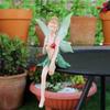 Flower Fairy Figurine Painted Sitting Fairy Statue Garden Fairy Sculpture for Indoor Outdoor Planter Bonsai Decoration