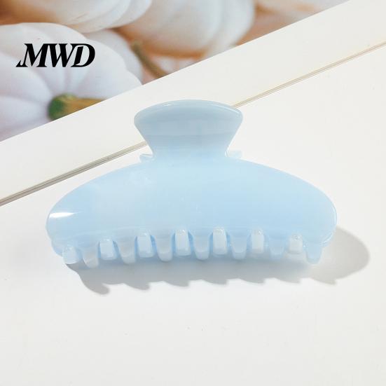 Gentle Pastel Hair Clip Back Head Claw, Macaron Color Shower Clip, Smooth Surface Large Long Claw Anti-Slip Teeth Accessory for Buns Commuting Travel