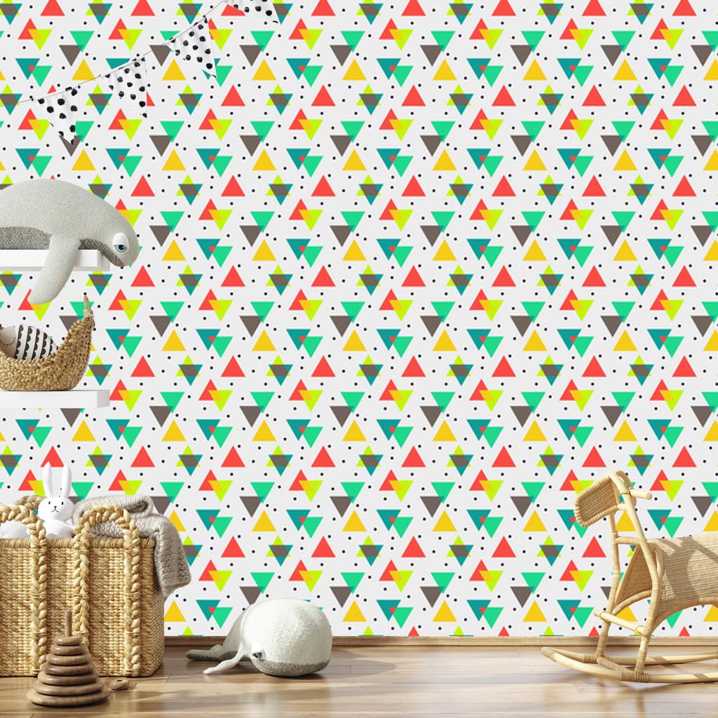 Geometric colorful pattern wallpaper for living room and bedroom 50x1000