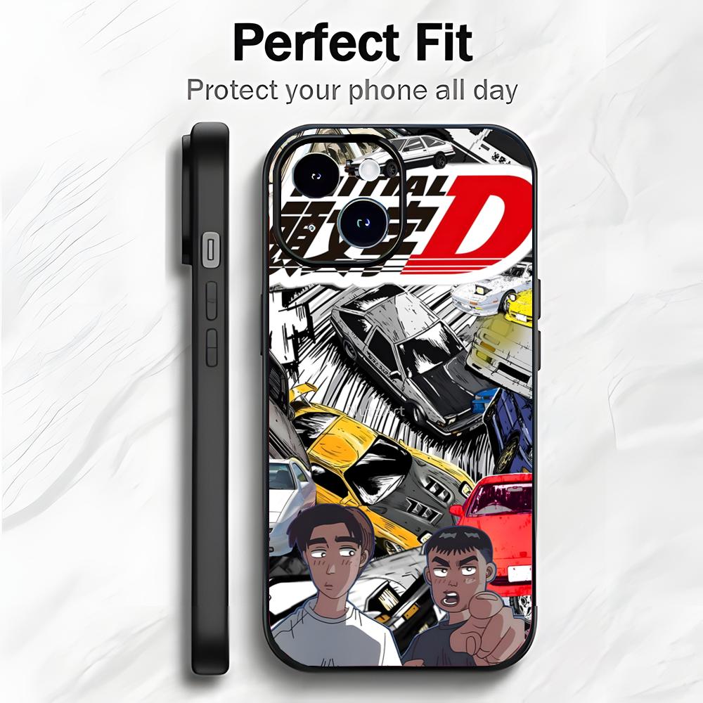 Гонки Классическое Японское Аниме I-Initial D Чехол для Телефона Чехол для Телефона Мягкая Упаковка Легкий Для iPhone17 16 15 14 13ProMax