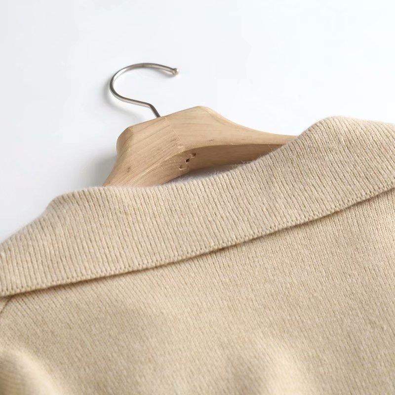 Полосатый свитер с глубоким V-образным вырезом, повседневный трикотаж, женский свободный свитер с длинными рукавами, теплый мягкий свитер, спортивная рубашка-поло, осень