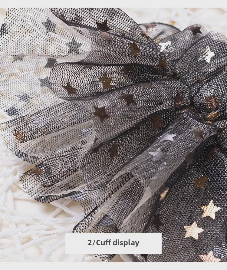 2024 Spring/Summer Girls' Sequin Mesh Princess Dress - Korean-Style Elegant Puffy Skirt