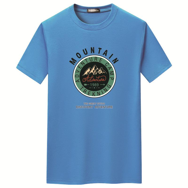 Мужская модная летняя футболка свободного кроя с принтом «Горы»