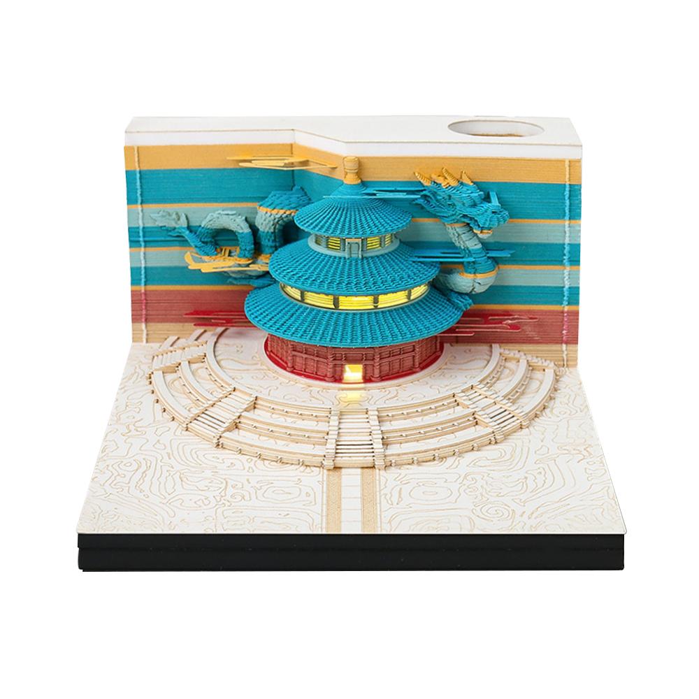 Factory  Custom 3D Memo Pads City Landmark Building Sticky Notes Tear Off Notepad Luxury Customize Gift Items