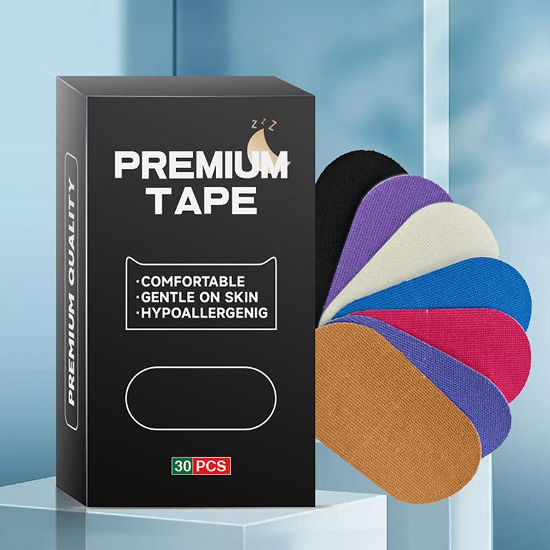 30 шт. наклеек против храпа в коробке Улучшение ротового дыхания Улучшитель качества сна Взрослый Снижение храпа Корректирующие пластыри для рта