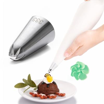 Насадка для труб из нержавеющей стали № 333 - вращающаяся насадка-цветок с 6 зубцами для украшения тортов, инструмент для выпечки своими руками, серебристая