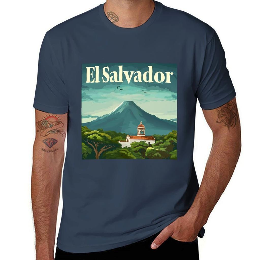 El Salvador Minimalistic Artwork Tshirt Casual Street Style Short Sleeve Tee