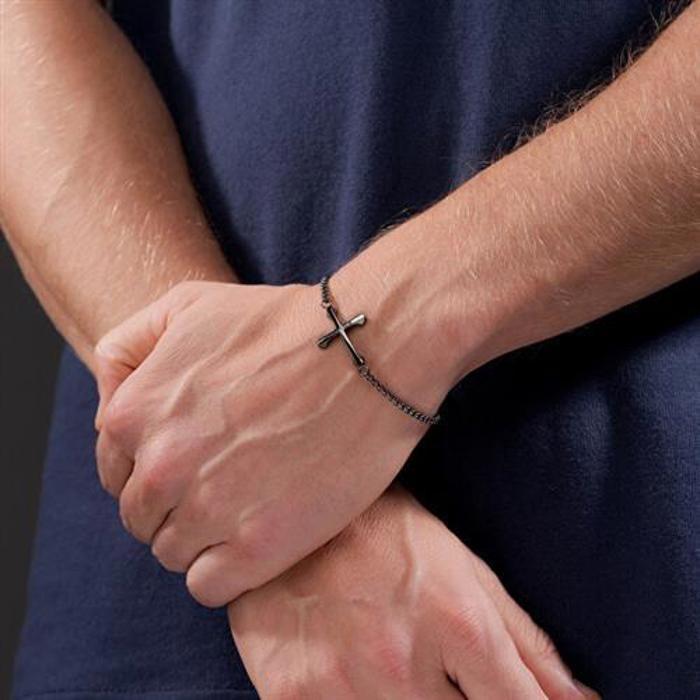 Браслет - Police - PEAGB0032605 - Черная сталь - Длина 18,5 см - Современный дизайн