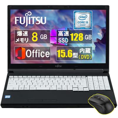 Подержанный ноутбук Fujitsu LIFEBOOK A576 MS Office 2019 6-го поколения Core 8 ГБ ОЗУ 128 ГБ SSD Windows 11 Bluetooth HDMI DVD Пад Беспроводная мышь Рабочий ноутбук