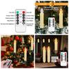 Flameless LED Taper Candles Christmas Tree Electric Candle Lights Mini Taper Clip-On Candles with Remote Timer for Wedding Decor