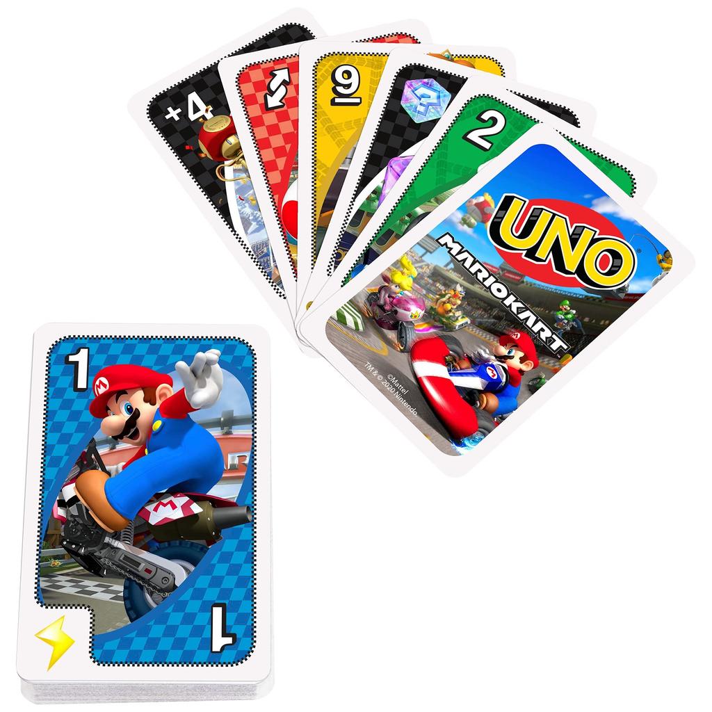 Mattel Game UNO UNO Mario Kart Карточная игра для вечеринок для игроков от 7 лет и старше GWM70 2-10