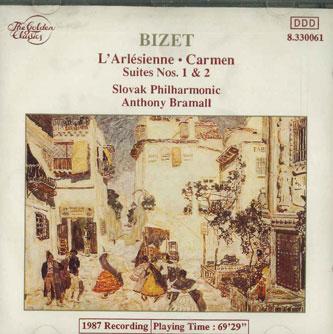 CD SLOVAK PHILHARMONIC, ANTHONY BRAMAL - Bizet L'arlesienne Carmen Suites No 8330061 GOLDEN CLASSICS Germany Classical Used