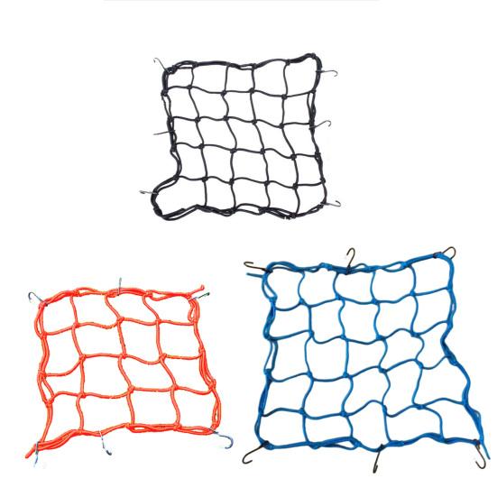 Bike Rear Cargo Net Elastic Storage Organizer Net with Hook Simple Installation Universal Fit Bicycle Rear Helmet Holder Net