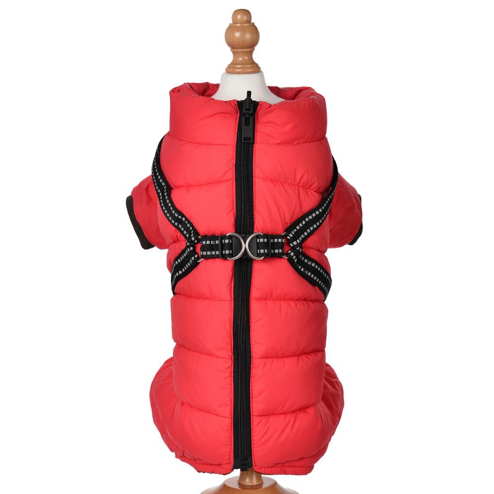 Зимняя куртка для собак, жилет для маленьких собак, одежда со шлейкой, водонепроницаемое пальто для щенков, комбинезон для французского бульдога, чихуахуа, одежда для домашних животных