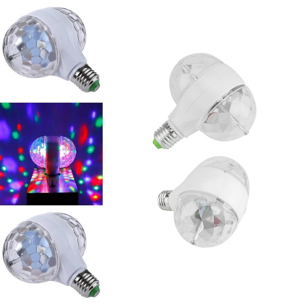 Яркая светодиодная лампа E27 6 Вт, двойная, шар, сценическая, RGB, идеально подходит для танцполов