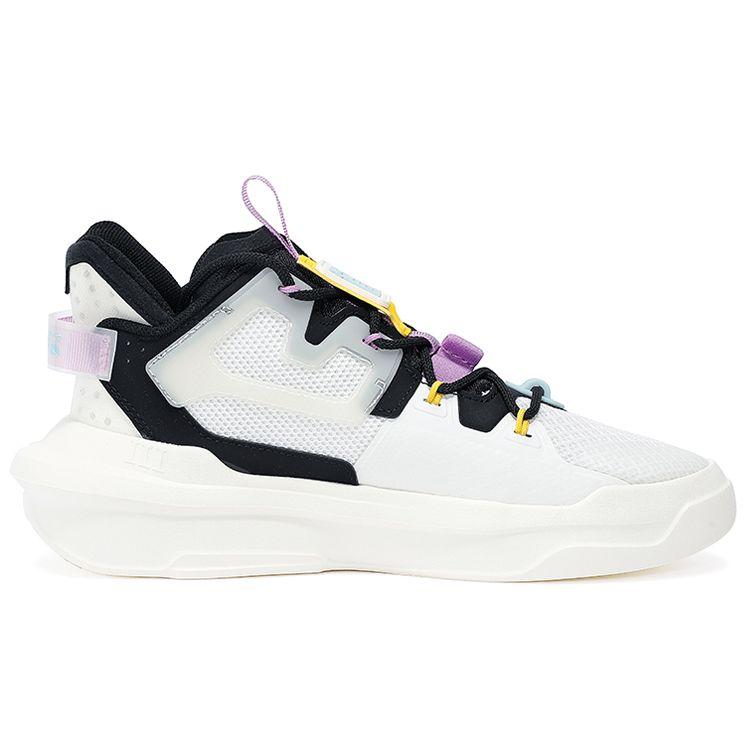 Anta Badass 3 Durable Non-Slip Low-Top Sneakers Women Sneakers White Black Blue 122138081-4