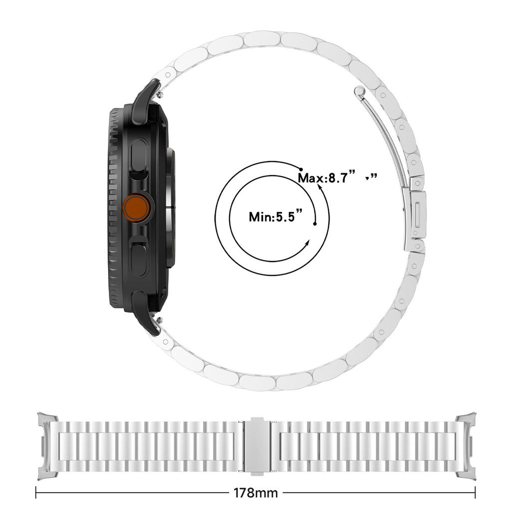 Metal Band for Samsung Galaxy Watch 8/8 Classic 40mm 44mm 46mm Stainless Steel Strap for Galaxy Watch 7 Ultra 2025 47mm Bracelet