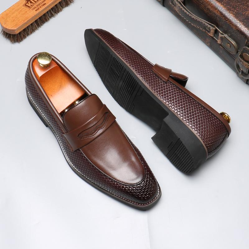 Fashion Men's Casual Business Shoes Men Classic British Style Penny Loafers Moccasins Mens Party Wedding Leather Flats