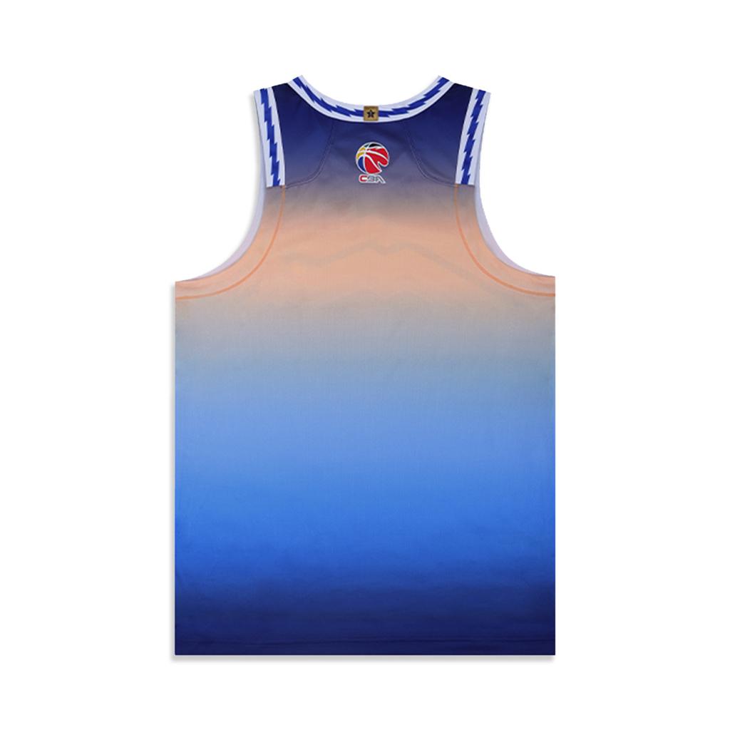 Li Ning CBA Series 24-25 Season CBA Xinjiang Guanghui Fan Edition Pullover V-Neck Logo Print Sleeveless Basketball Jersey Men Jersey AAYU541-1