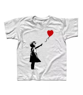 Детская футболка BALLOON GIRL 1 девочка воздушный шар сердце стрит-арт