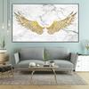 Golden Angel Wings Poster Marble Background Abstract Wall Art Canvas Painting Print Pictures for Home Living Room Cuadros Decor