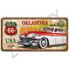 Винтажный Металлический Жестяной Знак Route 66 Машины Декор для Бара, Клуба, Шиномонтажа