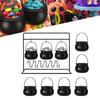 Long-lasting Use Halloween Cauldron Decor Hanging Witch Pot Multiple Set Options