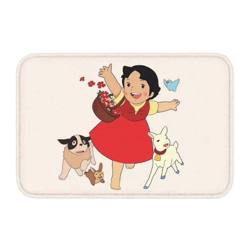 Custom Heidi Peter And Grandpa Doormat Anti-Slip Entrance Bathroom Kitchen Floor Door Mats Garage Rug Carpet Footpad