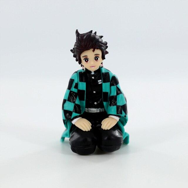 7cm Q Version Anime Demon Slayer Figure Kamado Tanjirou Agatsuma Zenitsu Kamado Nezuko Hashibira Inosuke Pvc Action Figure Toys