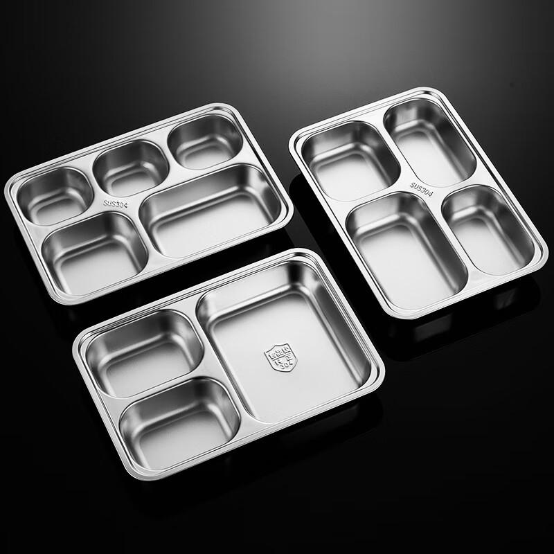 HUIHUADU Stainless Steel Divided Meal Tray