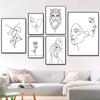 Nordic Minimalist Figures Line Art Sexy Woman Body Nude Wall  Drawing PostersCanvas Paintings Prints Decoration for Livingroom