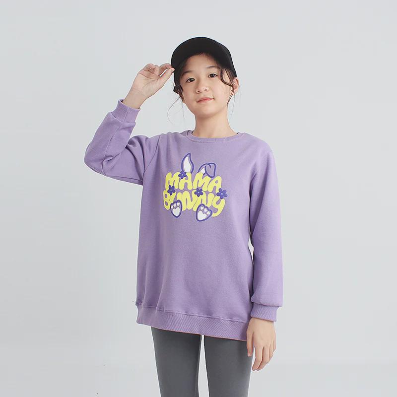 Свитшот в корейском стиле с длинными рукавами для девочек: Модная детская одежда среднего и большого размера на весну и осень