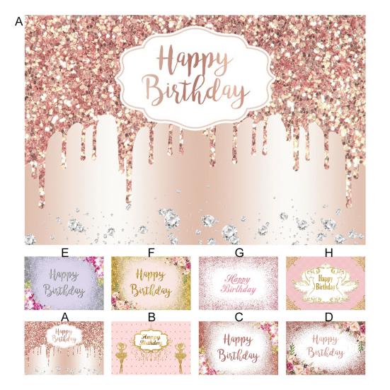 Фоновая ткань Добавить атмосферу Подвесная Блестящая печать Декоративная Романтическая Реквизит для фотографий Принт с розовыми цветами Разный стиль Вечеринка по случаю дня рождения