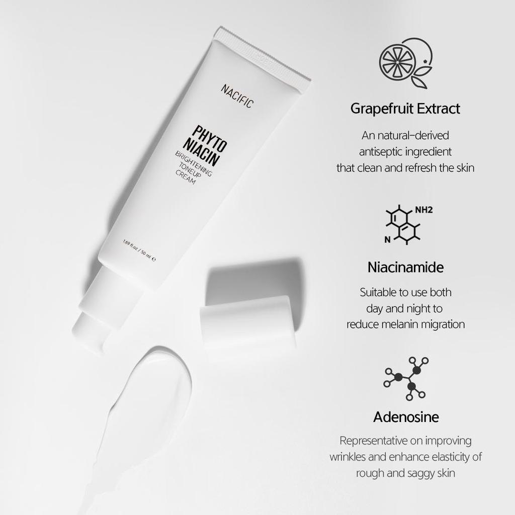 [NACIFIC]Phyto Niacin Whitening Tone-up Cream 50ml, 1+1
