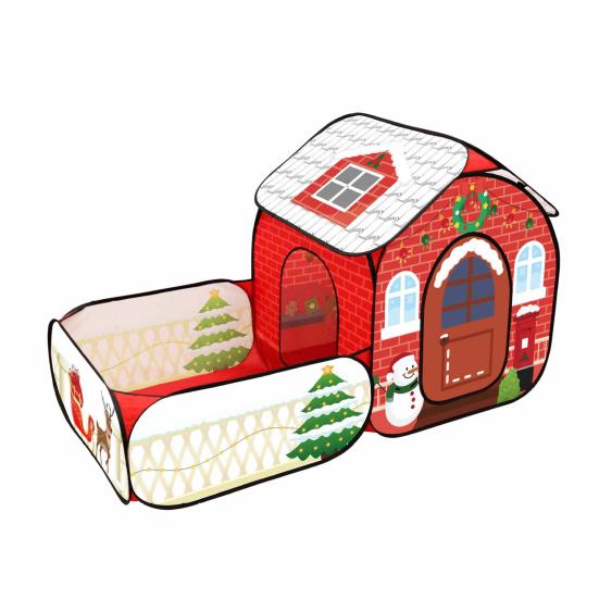 Детская игровая палатка с туннелем для гусениц, рождественская тема, детский игровой домик, ткань Оксфорд