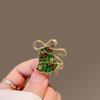 Reindeer Enamel Rhinestone Brooches Korean Style Christmas Tree Brooch Christmas Brooch  Women