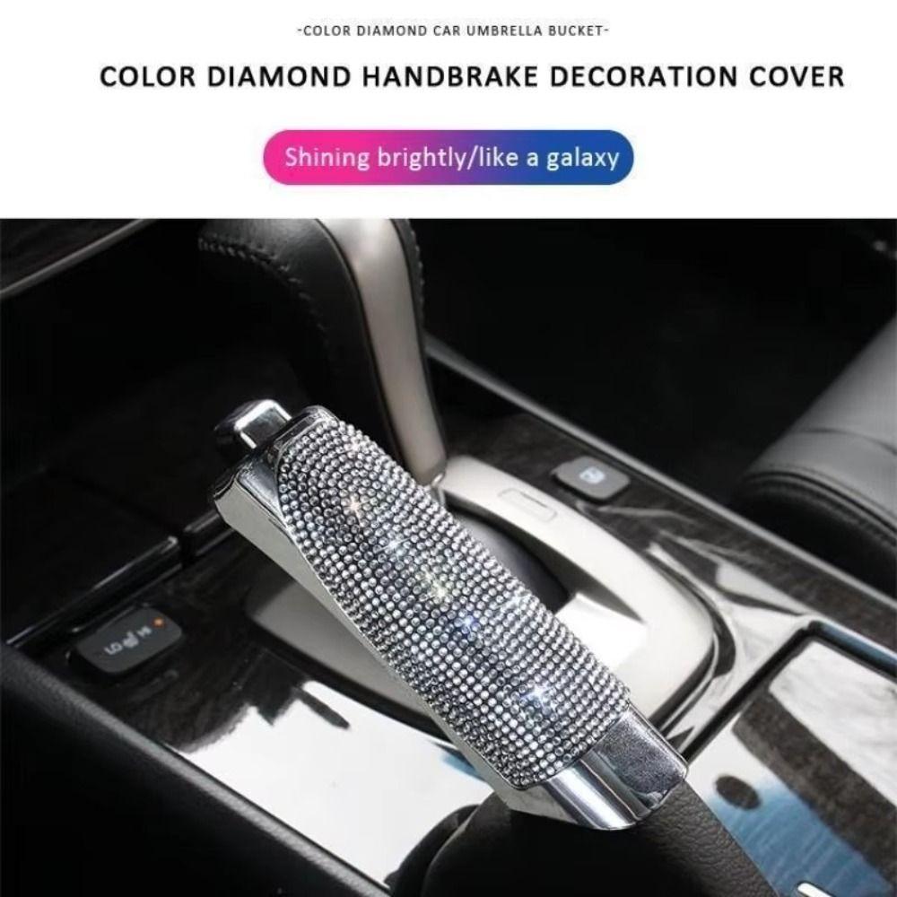 Easy to Install Crystal Car Handbrake Cover Auto Gear Shift Collars Car Interior Accessories