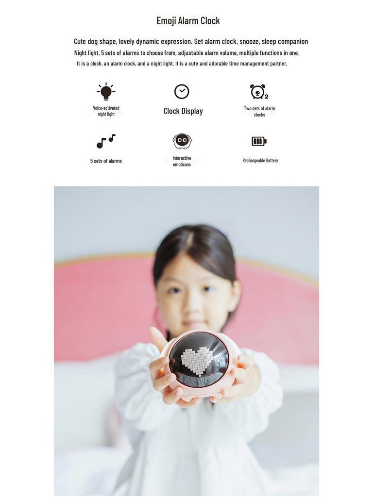 Будильник Harmony Pixel: Многофункциональный ночник и умные студенческие часы