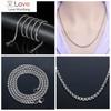 Rope Chain 304 Stainless Steel Necklaces Women Men Jewelry 2 -4mm Jewelry Waterproof Choker Men Women Jewelry Silver Chains Gift