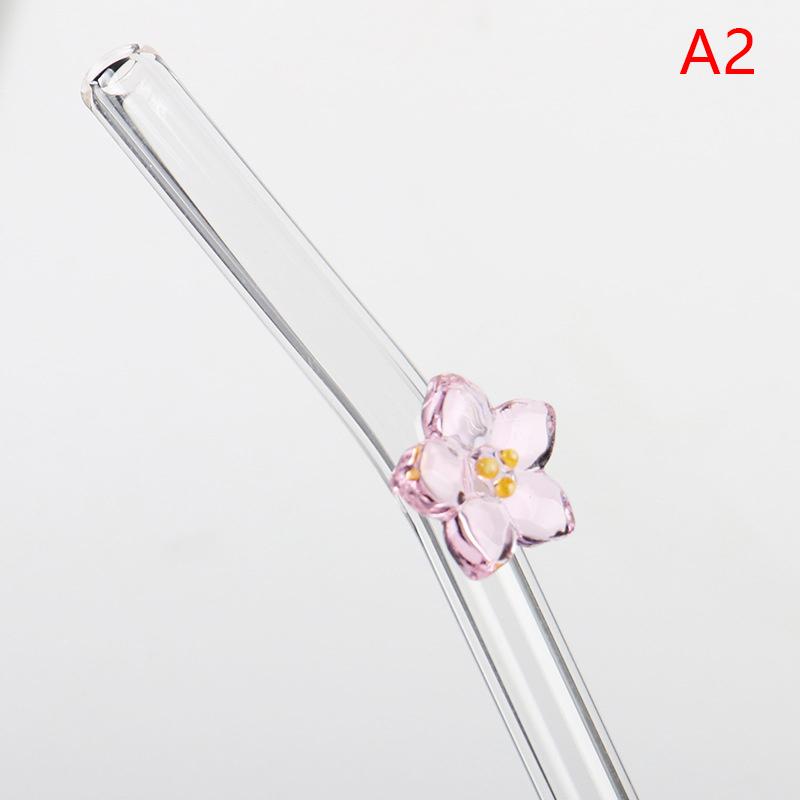Цветочная стеклянная соломинка многоразовые питьевые трубочки симпатичная соломинка для фестиваля вечеринки свадьбы коктейль бара пляжа