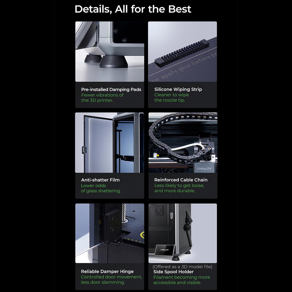 Creality K1C 3D-принтер 600 мм Высокоскоростные 3D-принтеры FDM с Al-камерой Observant Цельнометаллический горячий