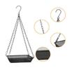 Metal Mesh Hanging Bird Feeder Large Capacity Square Bird Suspended Feeder with Hook Bird Feeding Tray Balcony