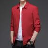 Новая мужская куртка весна-осень с тонкими лацканами, мужская повседневная куртка в корейском стиле для молодежи и среднего возраста, красное пальто, модное