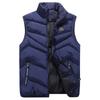 Men  Winter Fashion Stand Collar Color Waistcoat Vest Jacket Top Coat