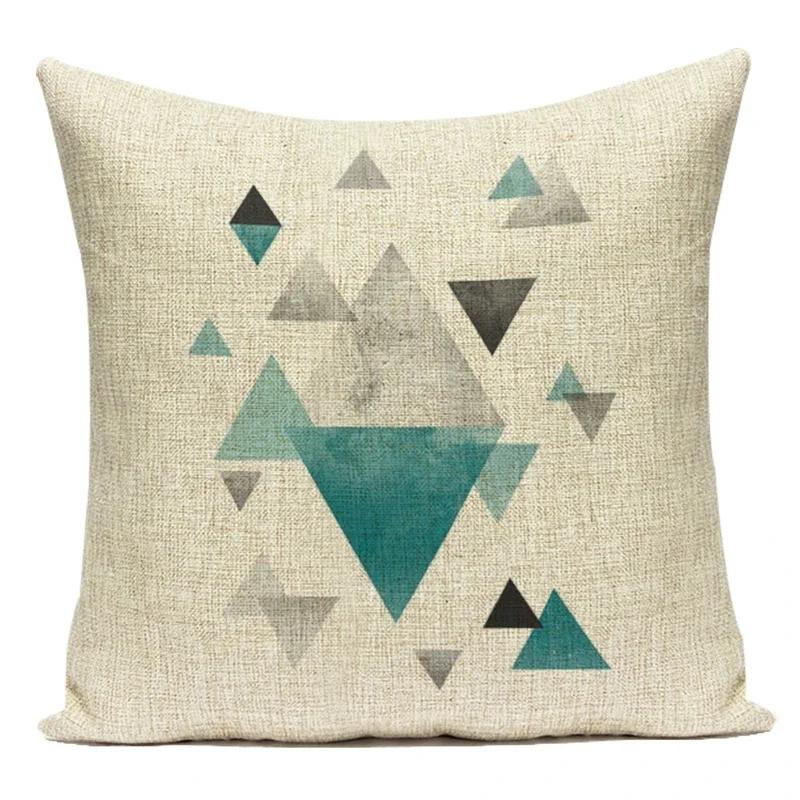 Modern Geometry High Quality Cushion Cover Throw Pillow Polyester Car Sofa Bed Home Decor Triangle Arrow Printed Pillow Case