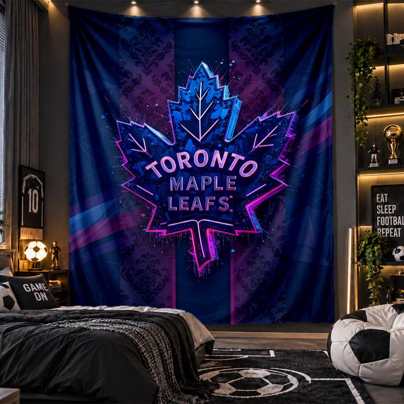 Wall Hanging Tapestry Toronto Maple Leafs Print Cloth for Living Room Bedroom Home Decor