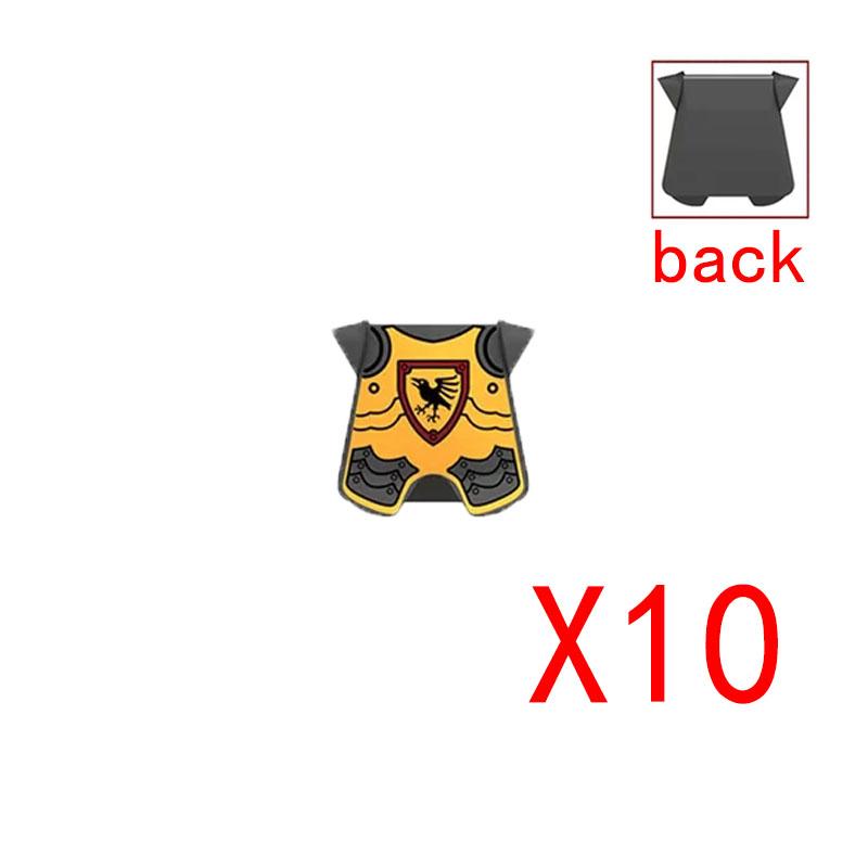 MOC Medieval Building Blocks Soldier Figures Weapons Accessories Armor Shield Flag Transport Ox Horse Mini Brick Toy Gift X010