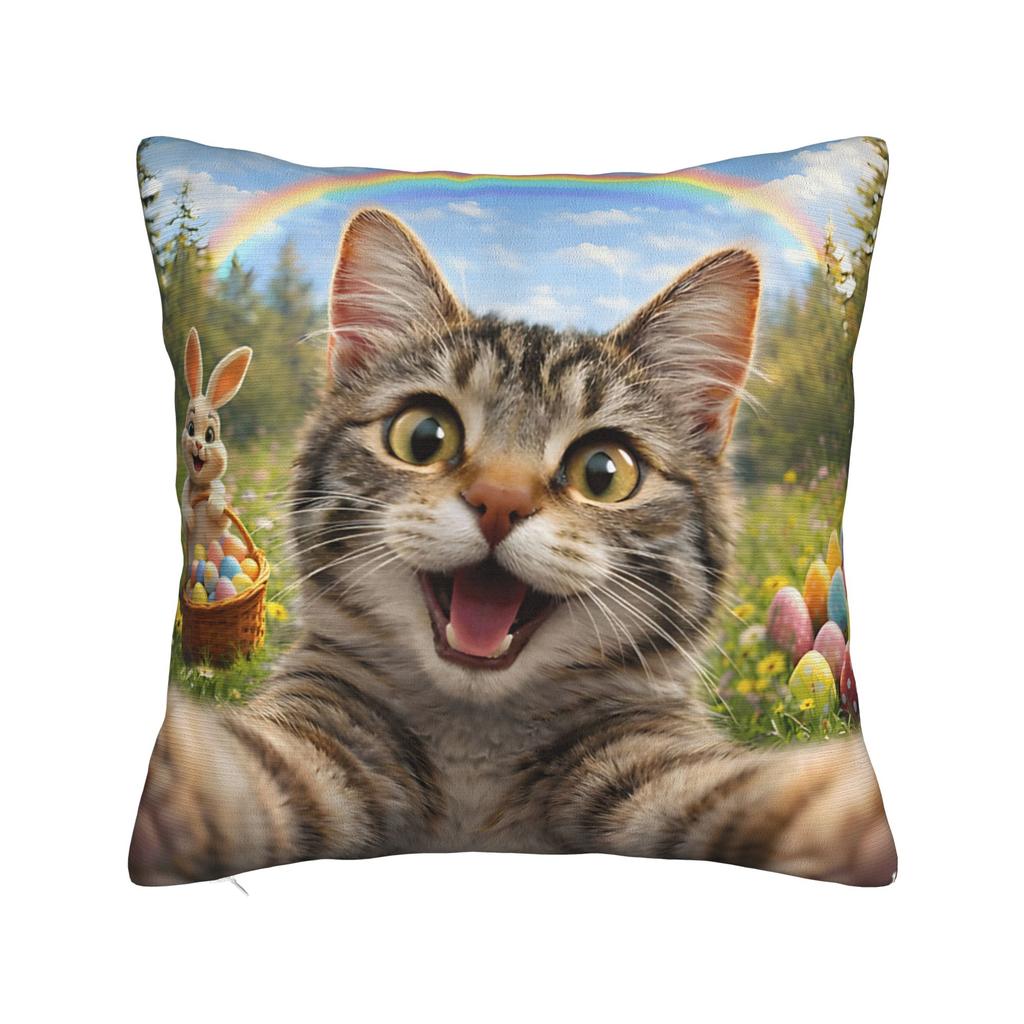 Easter Bunny Bigfoot Ufo Funny Selfie Pillow Cover Funny Pillow Case For Sofa Bedroom Home Decor Graphic Pillowcases Present